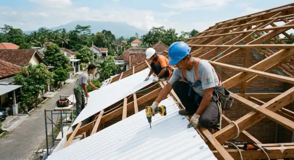pemasangan atap uPVC eliteroof